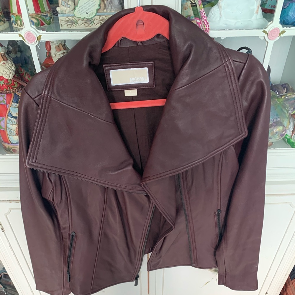 NWOT Michael Kors Leather Moto Jacket